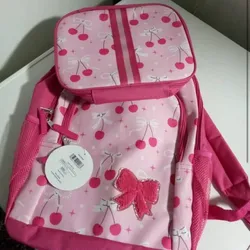Conjunto de mochila y lunchera cherrys