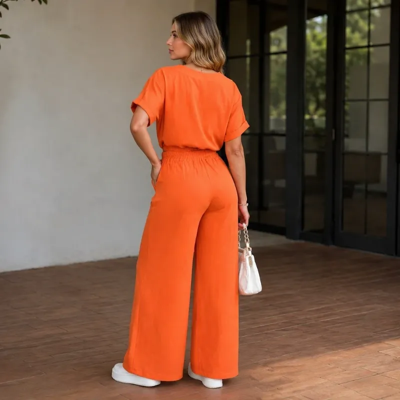 Conjunto de pantaloneta naranja