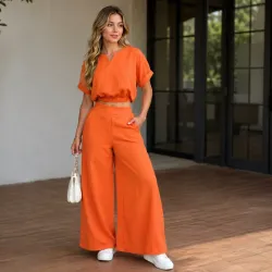 Conjunto de pantaloneta naranja