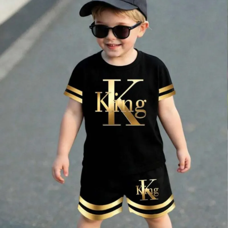 Conjunto king negro y dorado