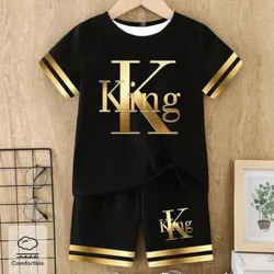 Conjunto king negro y dorado