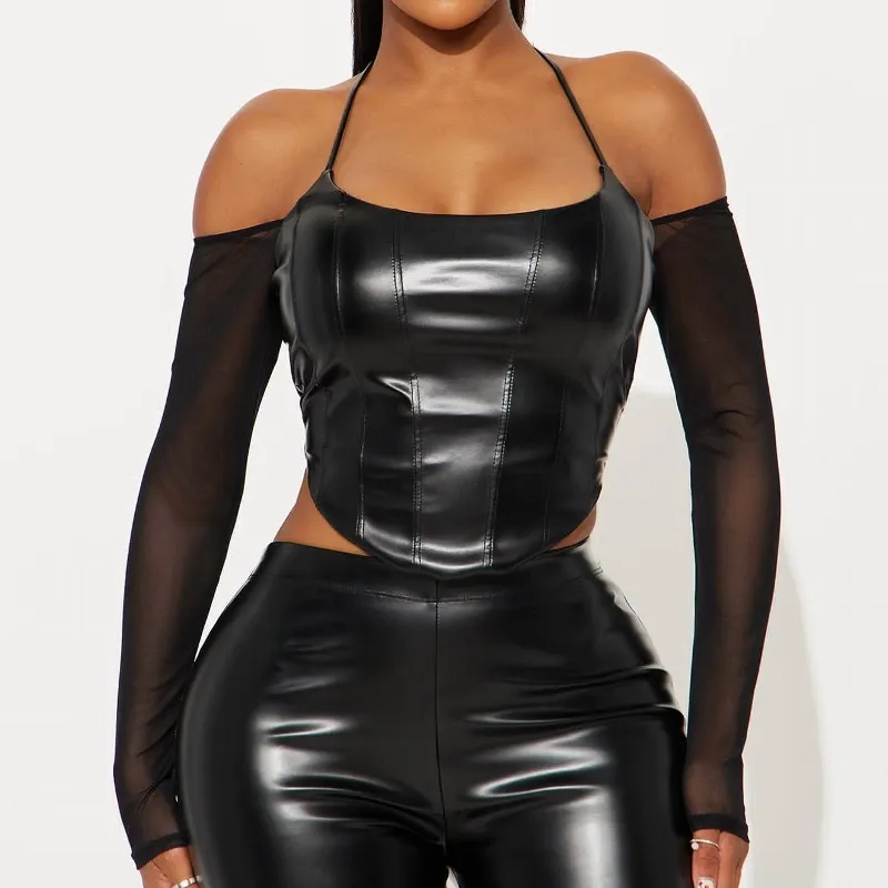 Conjunto negro de vinil