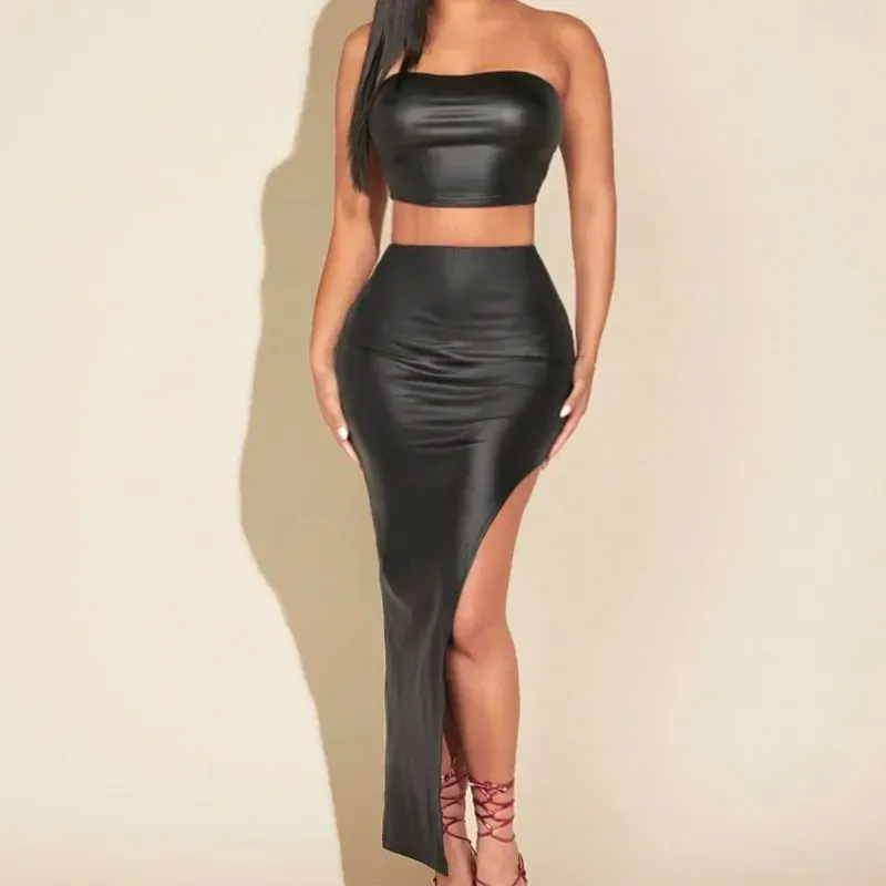 Conjunto negro de vinil