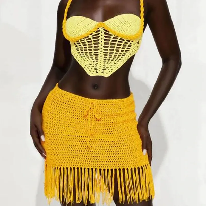 Conjunto tejido de playa