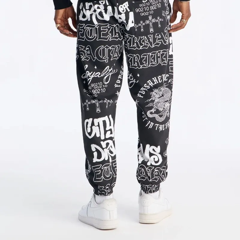 Jogger blanco y negro