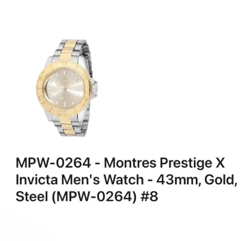 MPW-0264 Reloj Invicta de hombre 43 mm