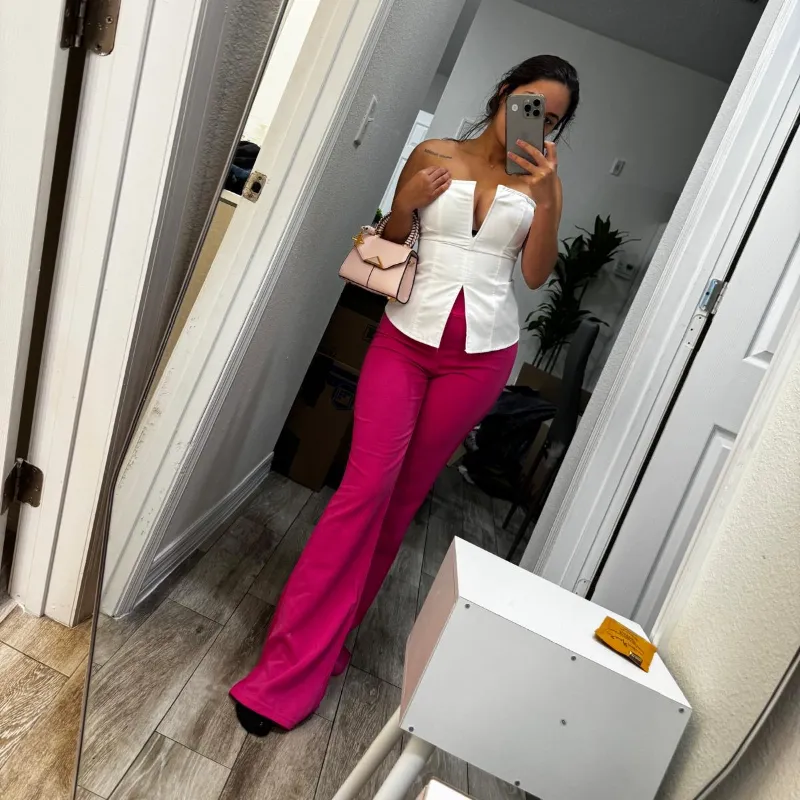 Pantalón de vestir rosado