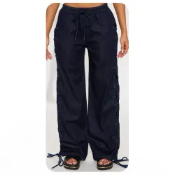 Pantalón Denim con crucetas