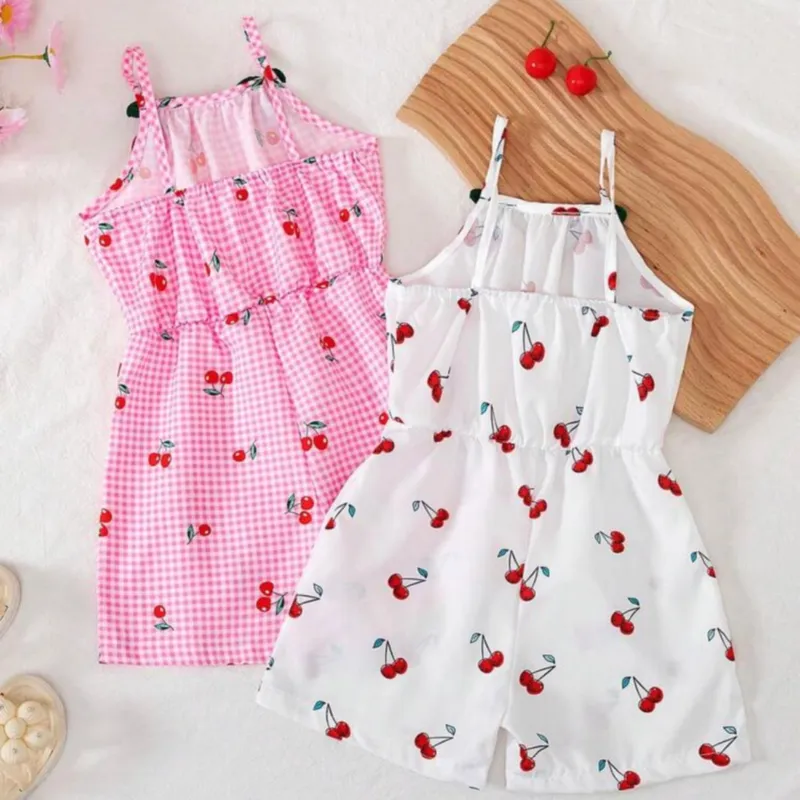 Romper de niña con cerezas