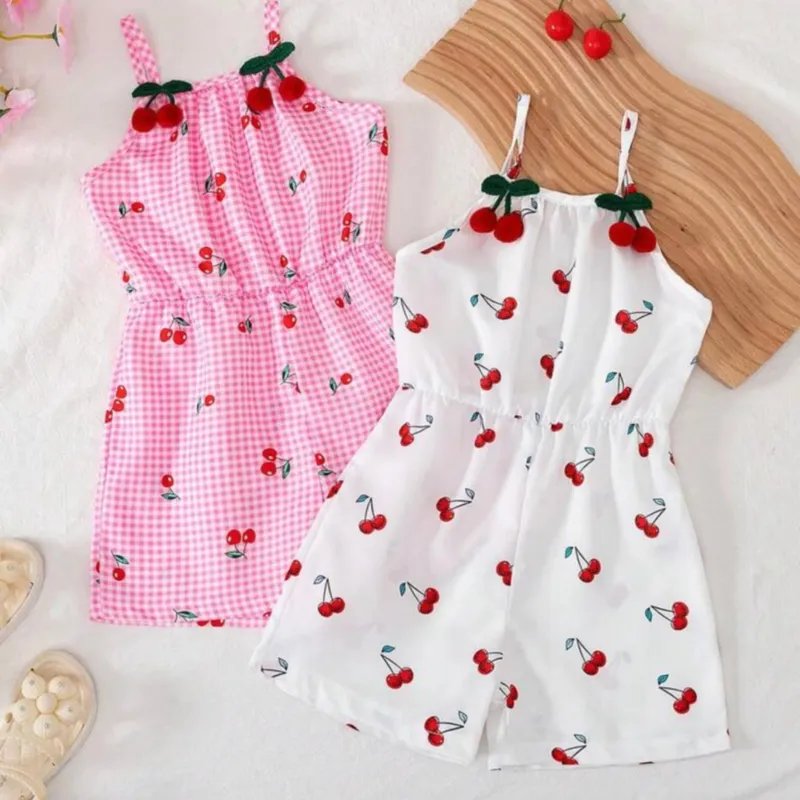 Romper de niña con cerezas