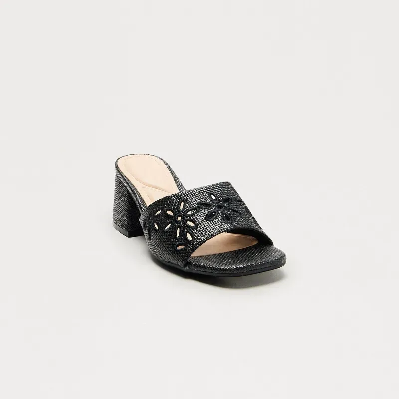 Sandalias de tacón negras