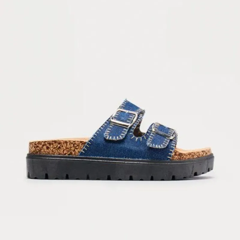 Sandalias prácticas de mezclilla