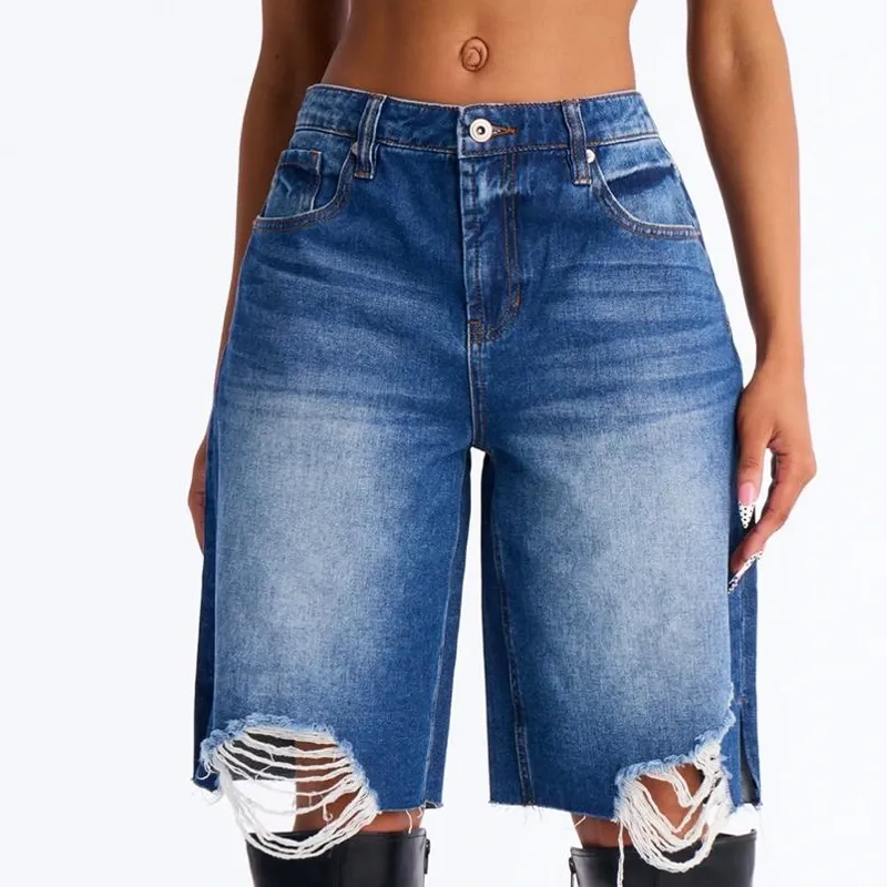 Short de mezclilla ancho