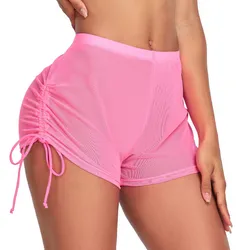 Short rosa semitransparente