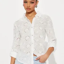 Camisa blanca calada