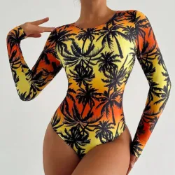 Traje de baño con palmas