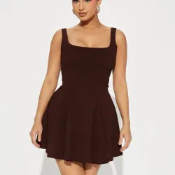 Vestido carmelita corto