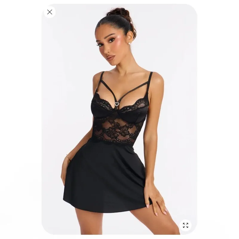 Vestido de lencería 3 piezas