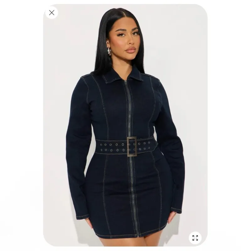 Vestido de mezclilla con cinturón