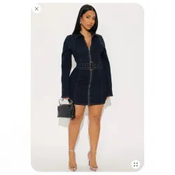 Vestido de mezclilla con cinturón