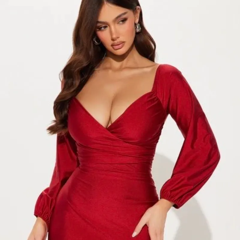 Vestido de noche rojo 