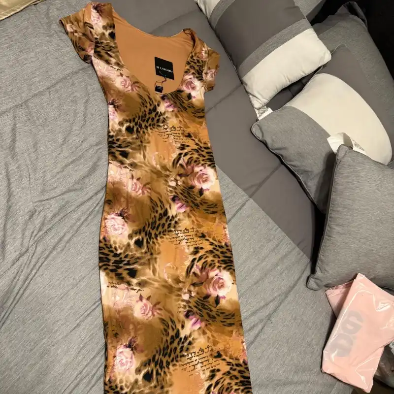 Vestido largo estampado