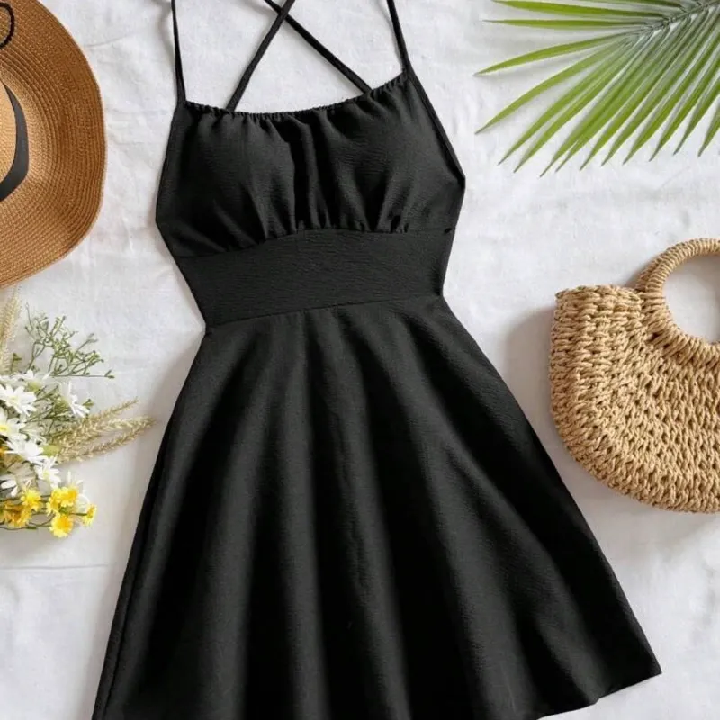 Vestido negro veraniego