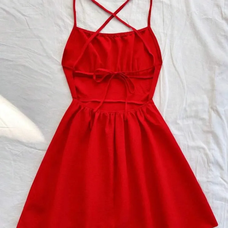 Vestido rojo veraniego