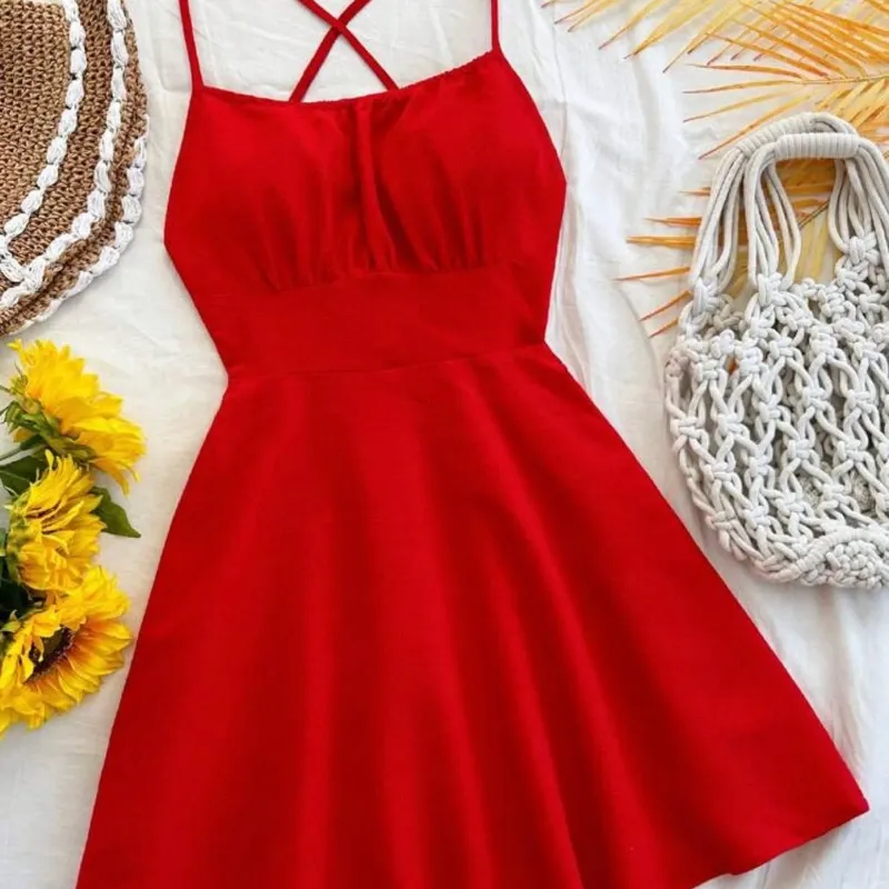 Vestido rojo veraniego