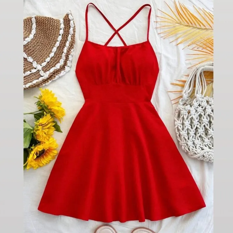 Vestido rojo veraniego