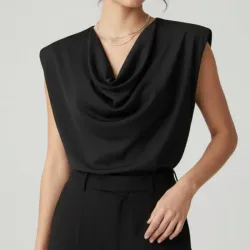 Blusa con escote drapeado