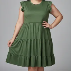 Vestido elastizado de vuelos 