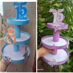 Base de ponqué de 3 pisos