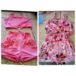 Juego de chort y blusa corta