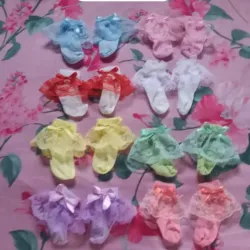 Medias con encaje ancho 