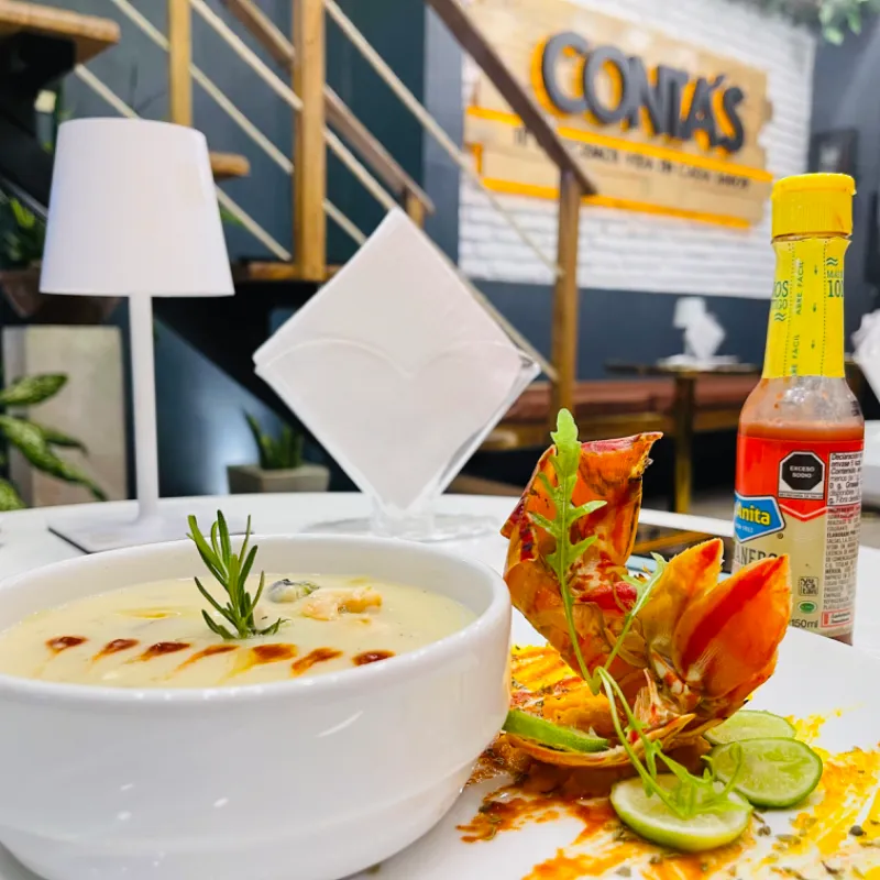 Crema de mariscos 