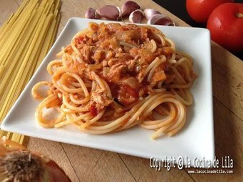 (QB) Espaguetis con Atún 