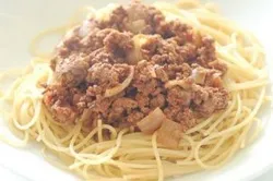 (QB) Espaguetis con Picadillo 