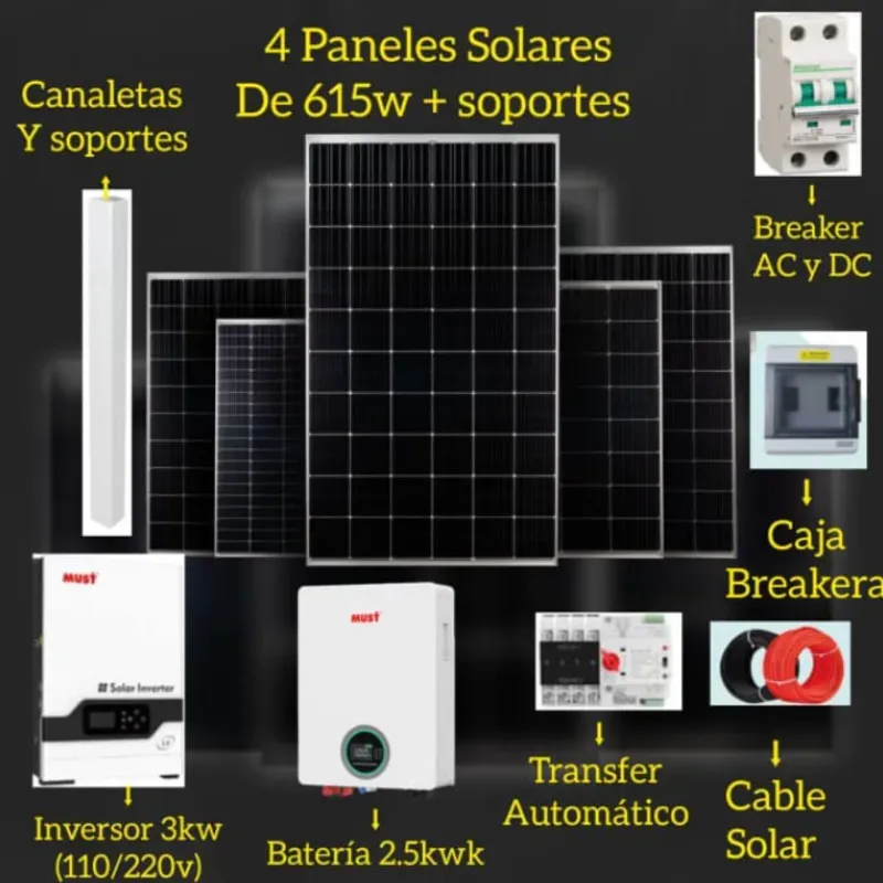 ☀️Kit fotovoltaico 3Kw