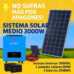 🔋Sistema Solar - Medio 3000W