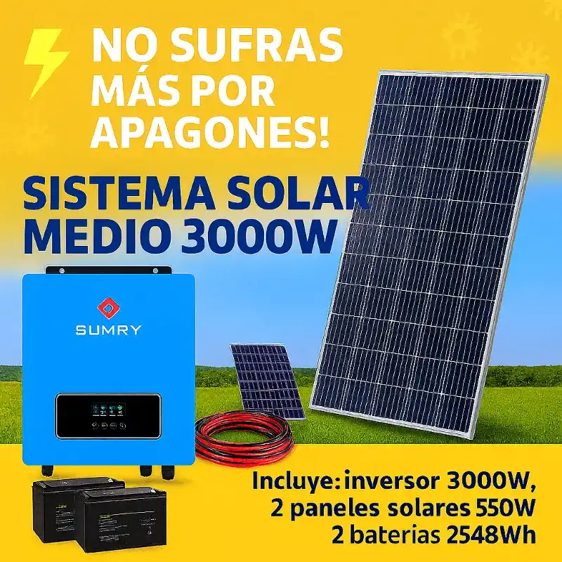🔋Sistema Solar - Medio 3000W