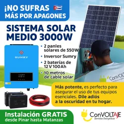 🔋Sistema Solar - Medio 3000W