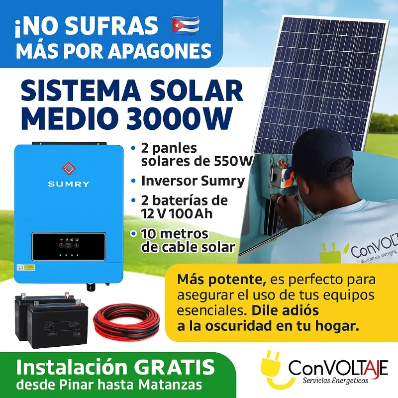 🔋Sistema Solar - Medio 3000W