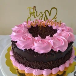 🎂CAKE DE 25CM x 10 CM🎂 ganache de chocolate
