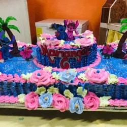 🎂 CAKES BANDEJA GRANDE DE 60CM x 30CM x 10 CM🎂 y otro encima de 20 cm