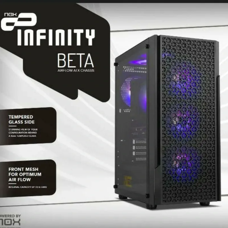 Chasis NOX Semitorre INFINITY BETA Airflow ARGB Rainbow 