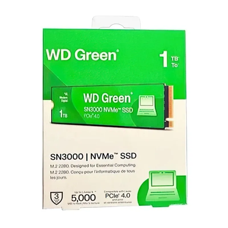 M.2 WD Green SN3000 SSD 1TB PCIe Gen4 NVMe