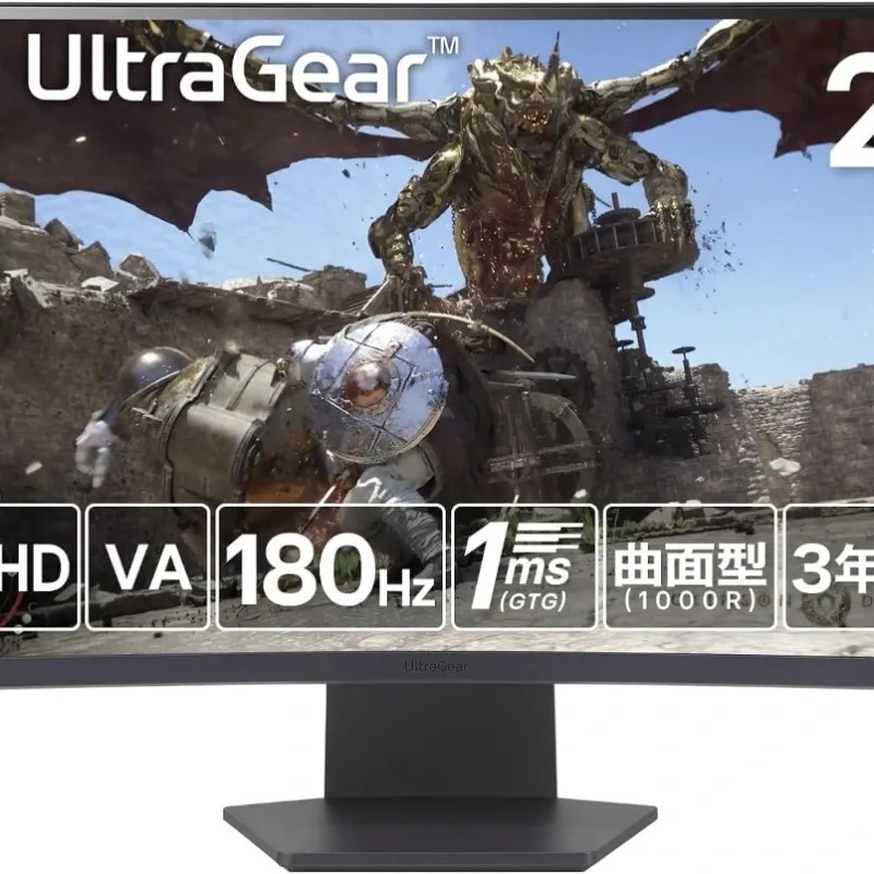Monitor LG curvo de 27" 180hz QHD (2k) 1m DP 2xHDMI MMc