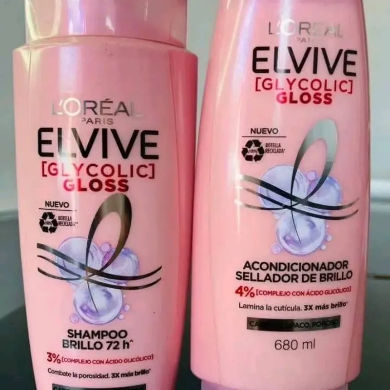 Juego de shampoo + acondicionador L'Oréal Elvive Glycolic Gloss 