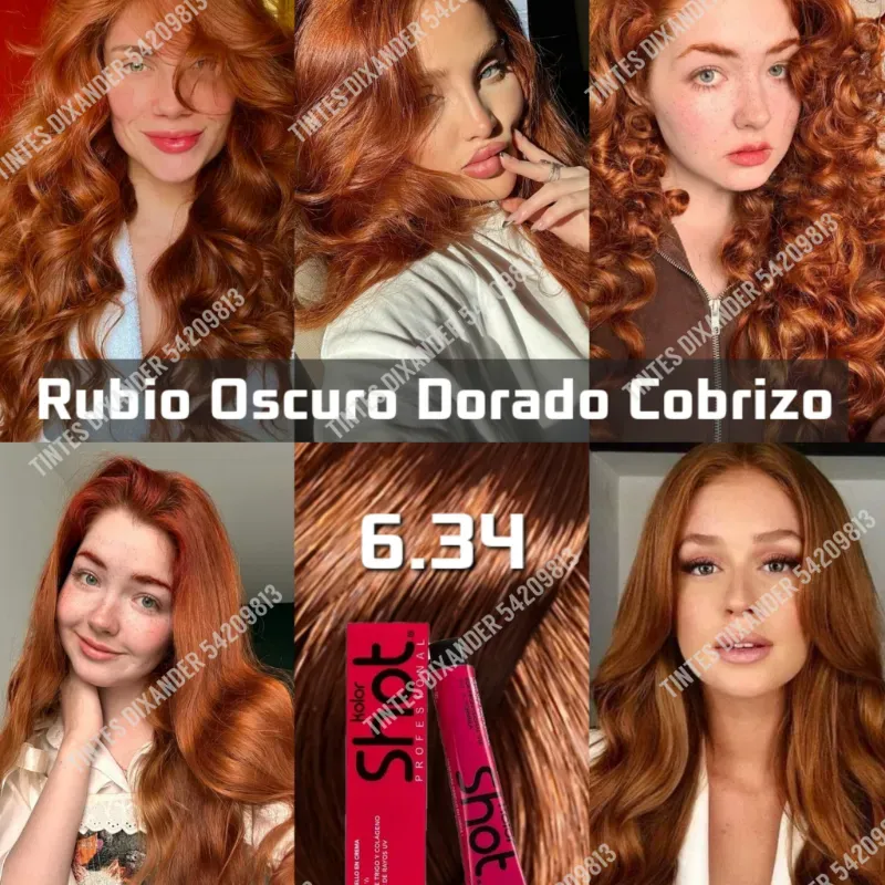 6.34 Rubio Oscuro Dorado Cobrizo
